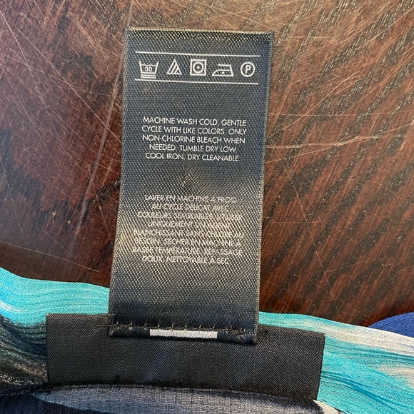 Alfani Sheer Neck Tie Blouse - Picture 9 of 11